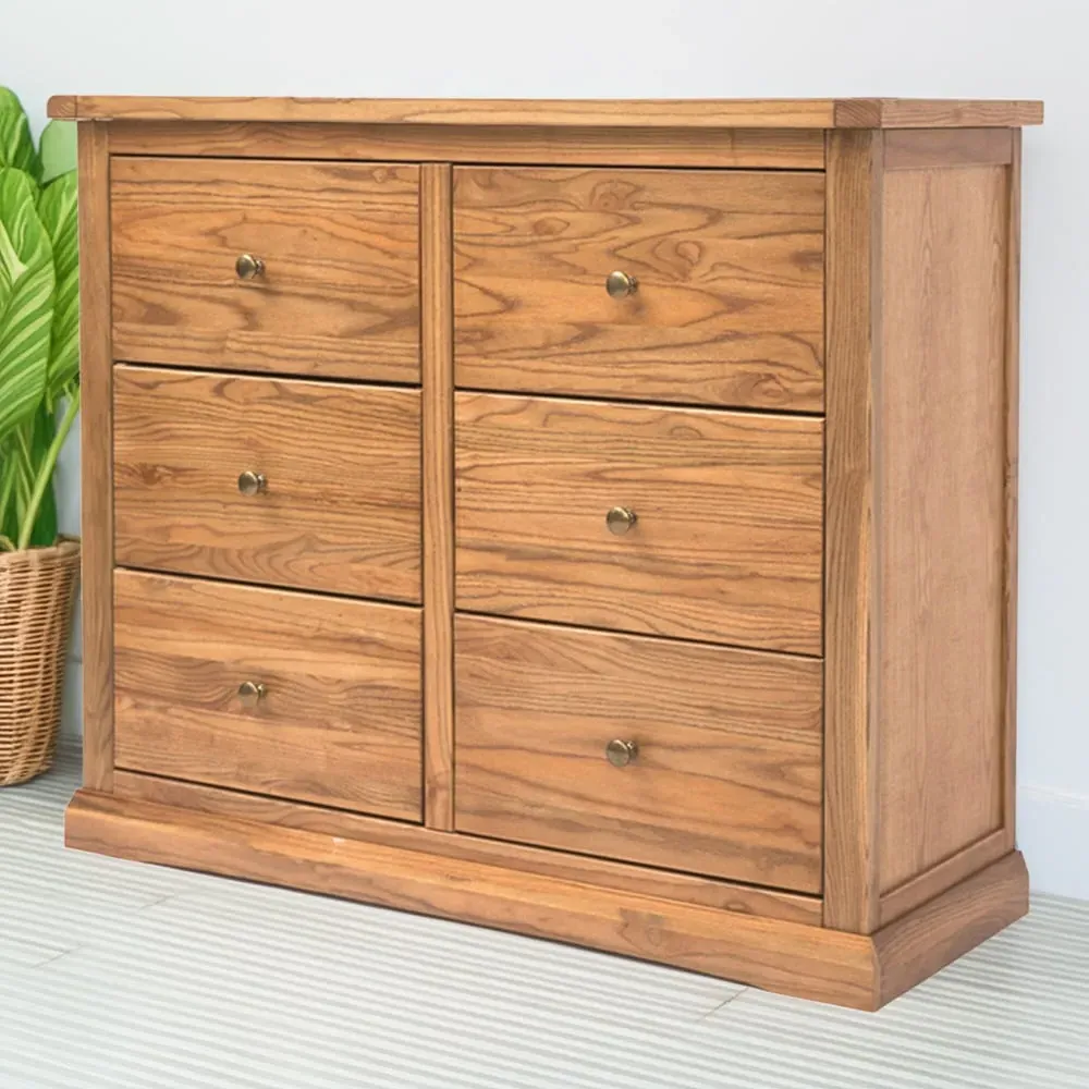 Salerno 6 Drawer Chest of Drawers - Brown