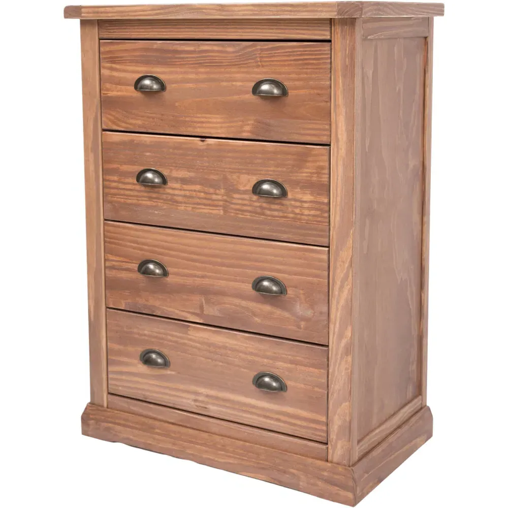 Tirolo 4 Drawer Chest of Drawers - Light Brown