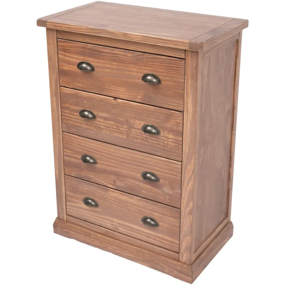 Tirolo 4 Drawer Chest of Drawers - Light Brown