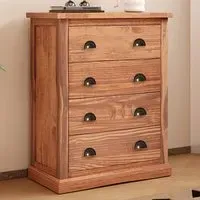 Tirolo 4 Drawer Chest of Drawers - Light Brown
