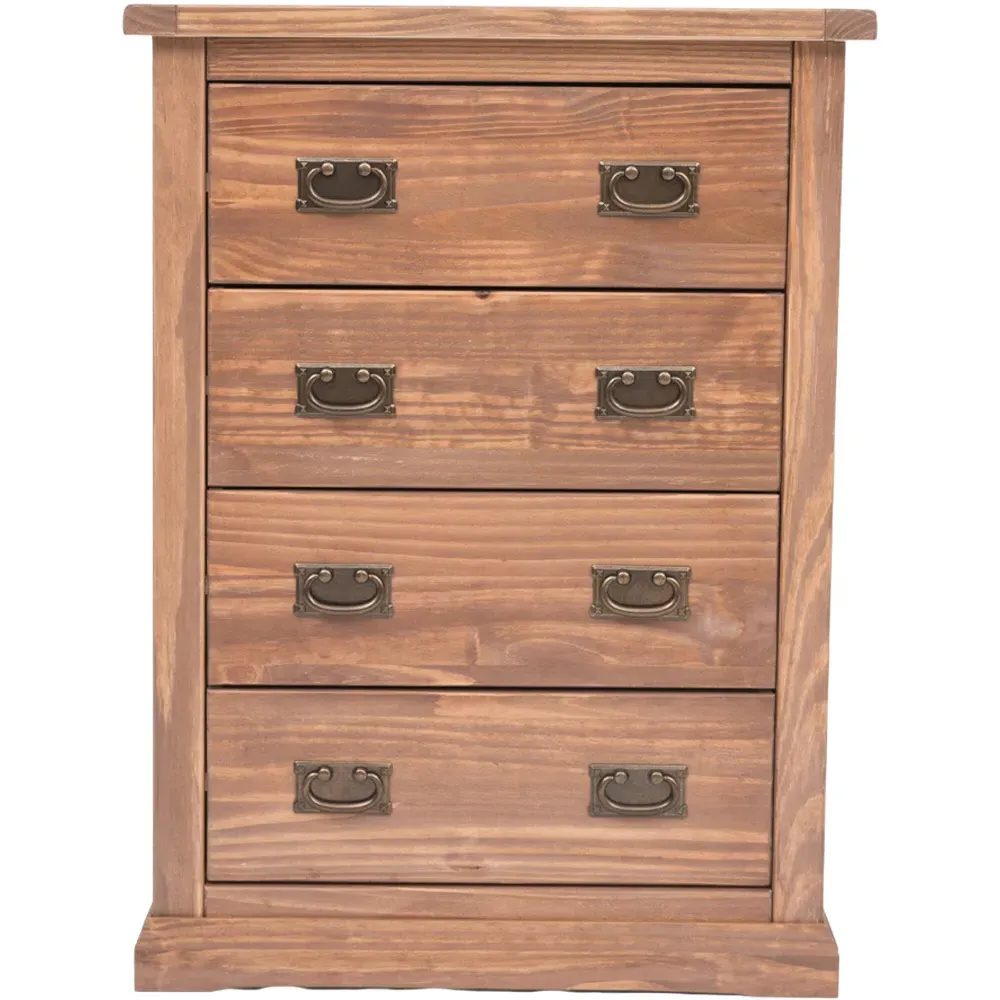 Tirolo 4 Drawer Chest of Drawers - Light Brown, Pine