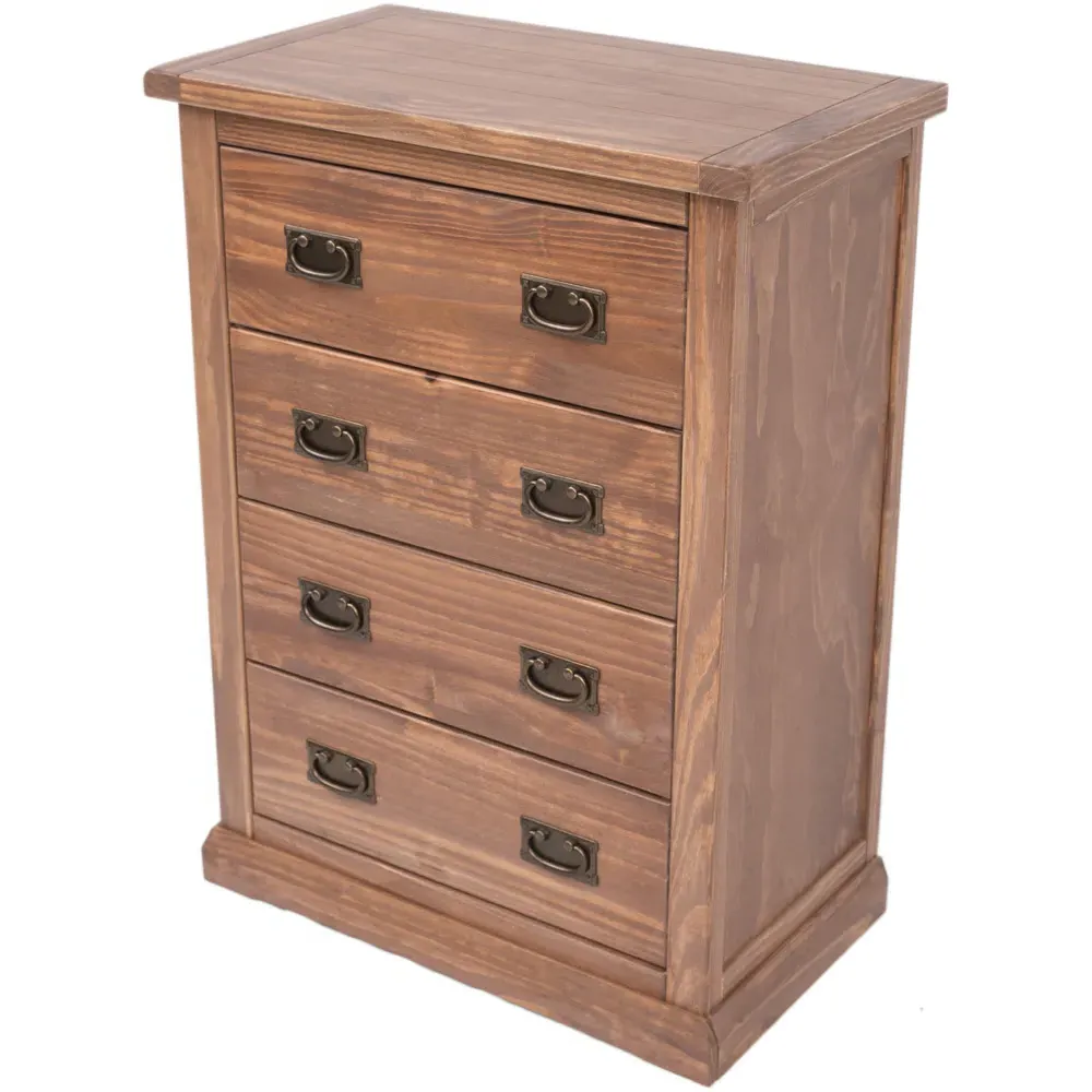 Tirolo 4 Drawer Chest of Drawers - Light Brown, Pine