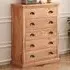 Tirolo 5 Drawer Chest of Drawers - Brown, Pine