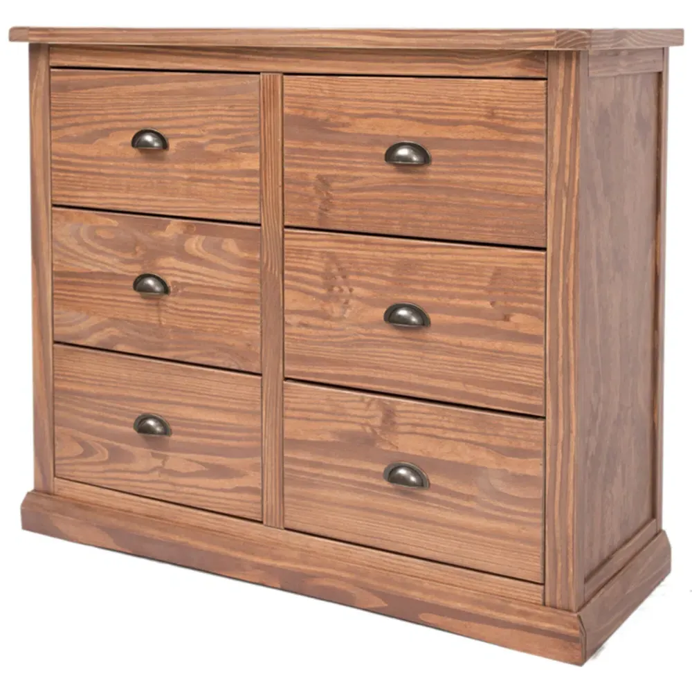 Tirolo 6 Drawer Chest of Drawers - Brown, Pine