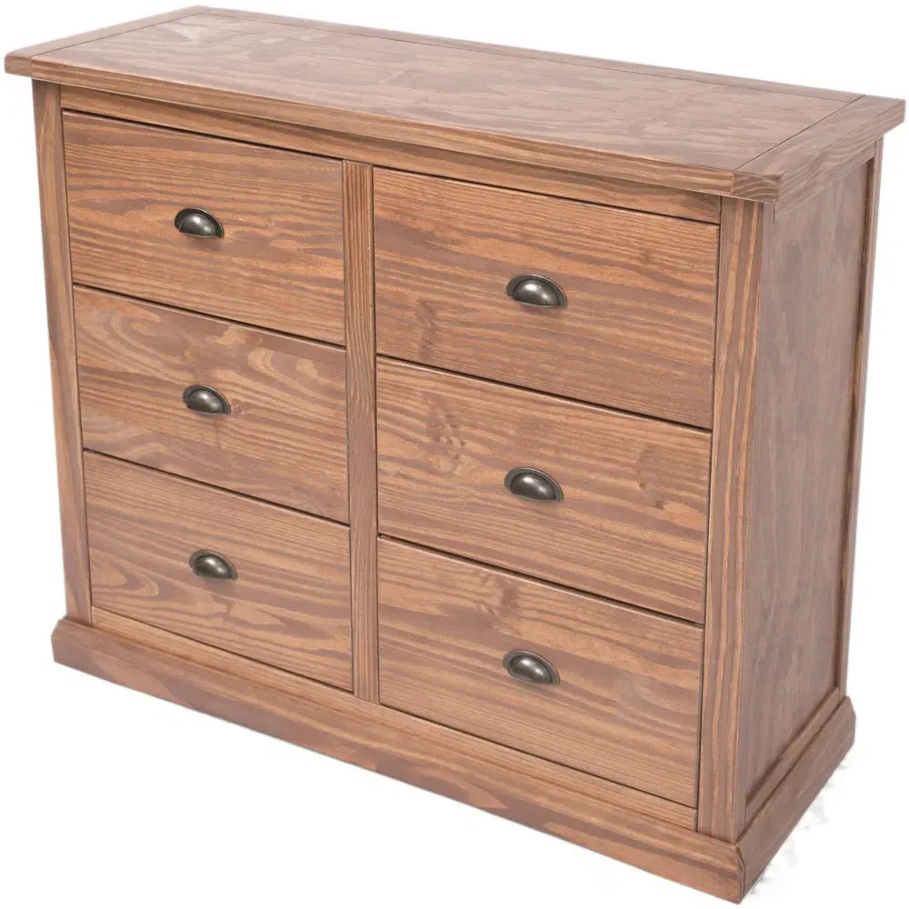 Tirolo 6 Drawer Chest of Drawers - Brown, Pine
