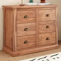 Tirolo 6 Drawer Chest of Drawers - Brown, Pine