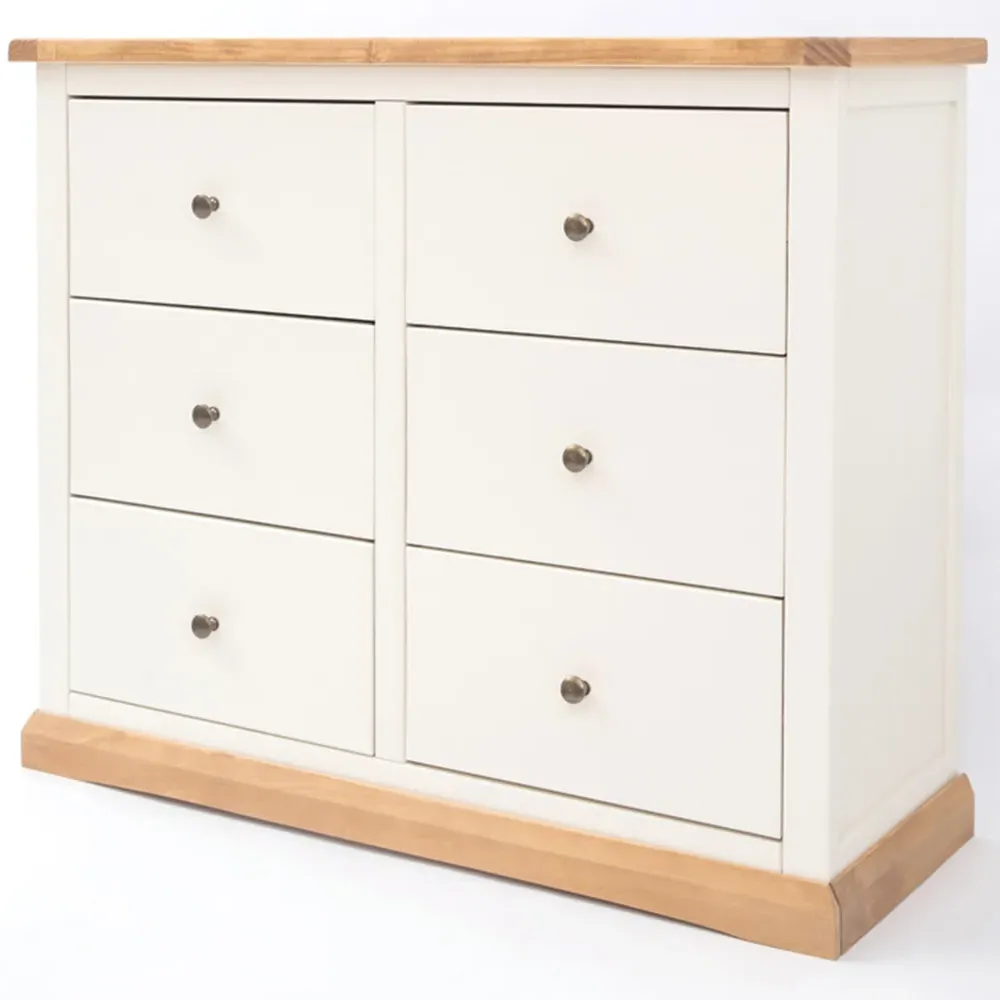 Trevi 6 Drawer Chest of Drawers - White