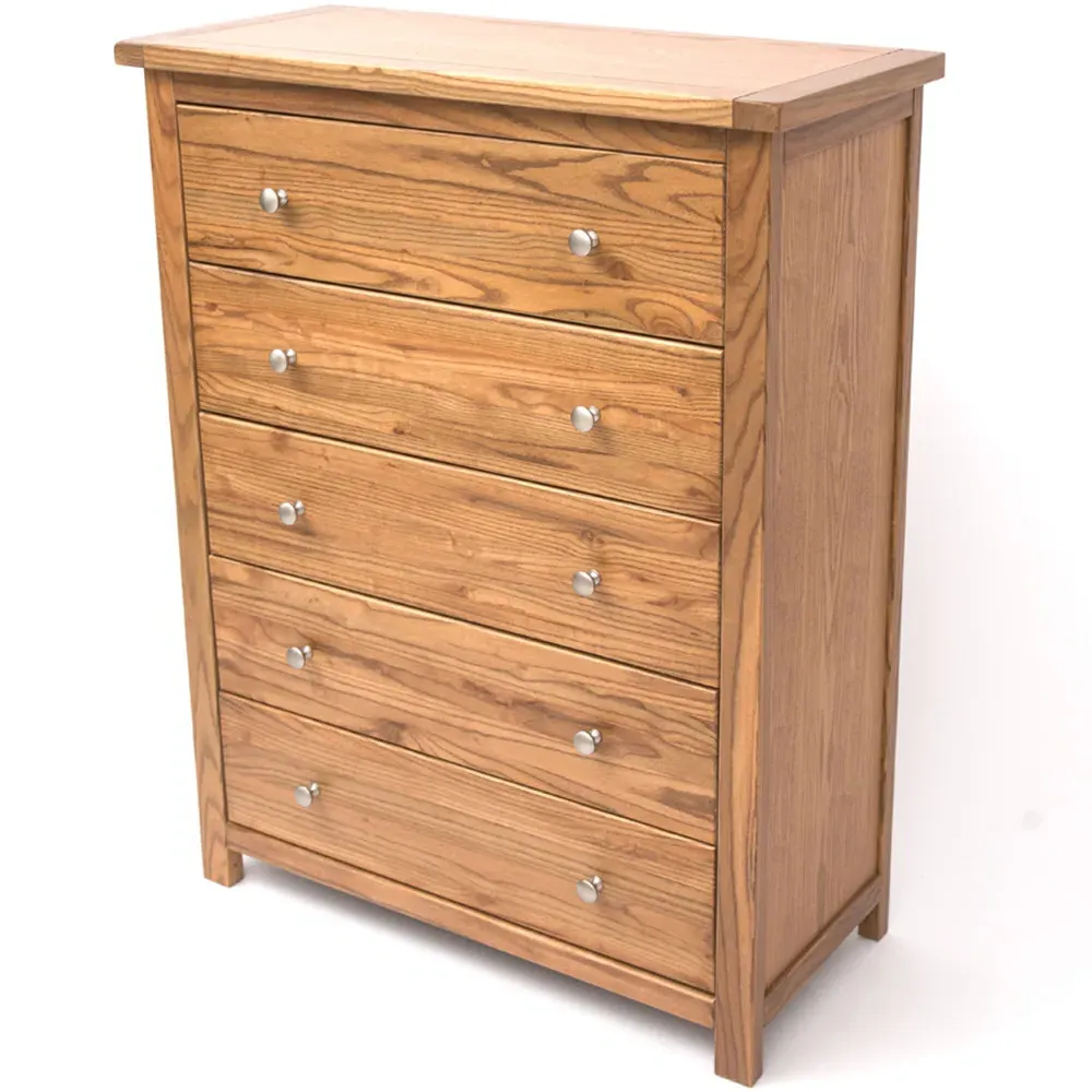 Trivento 5 Drawer Chest of Drawers - Brown, Wood