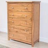 Trivento 5 Drawer Chest of Drawers - Brown, Wood