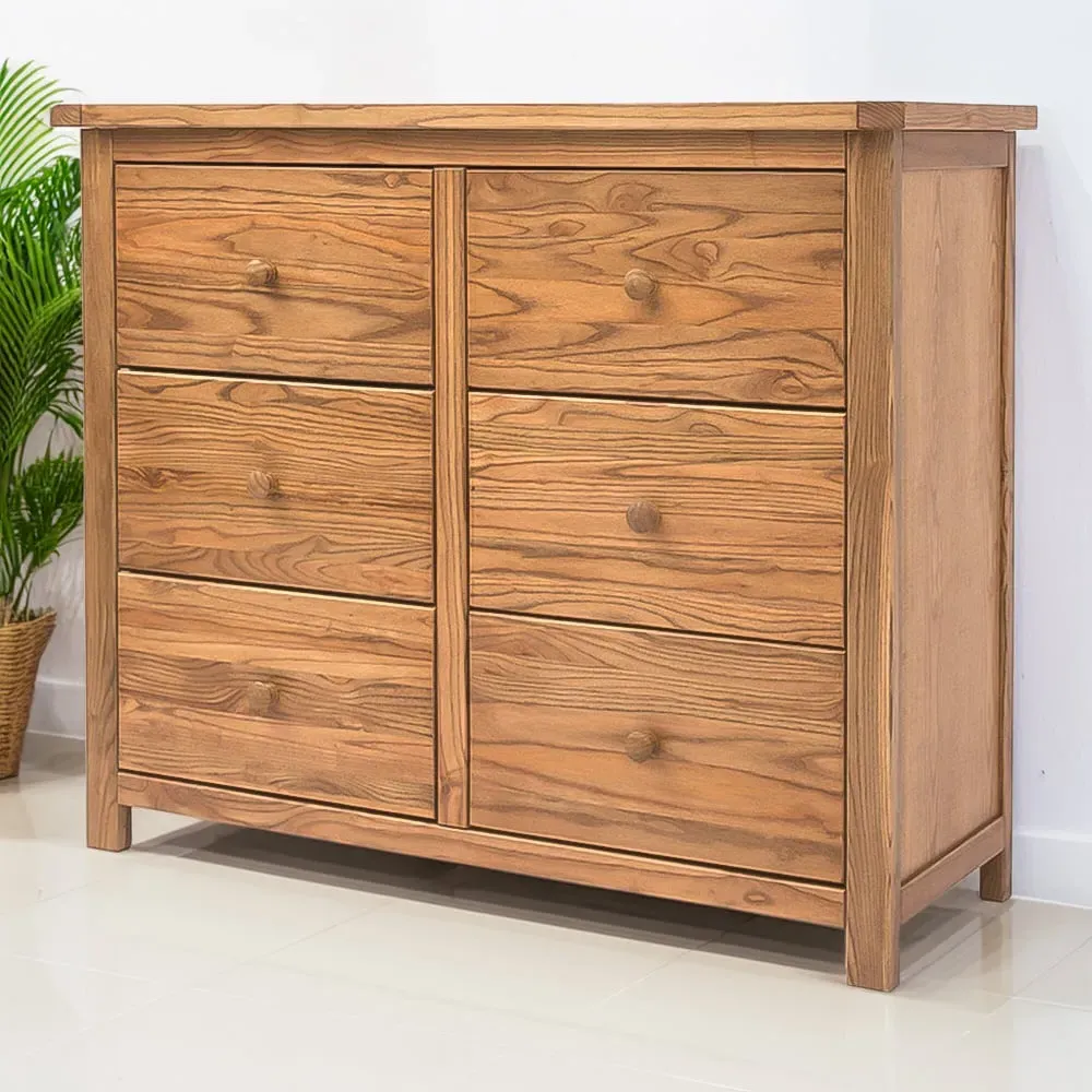 Trivento 6 Drawer Chest of Drawers - Brown, Wood