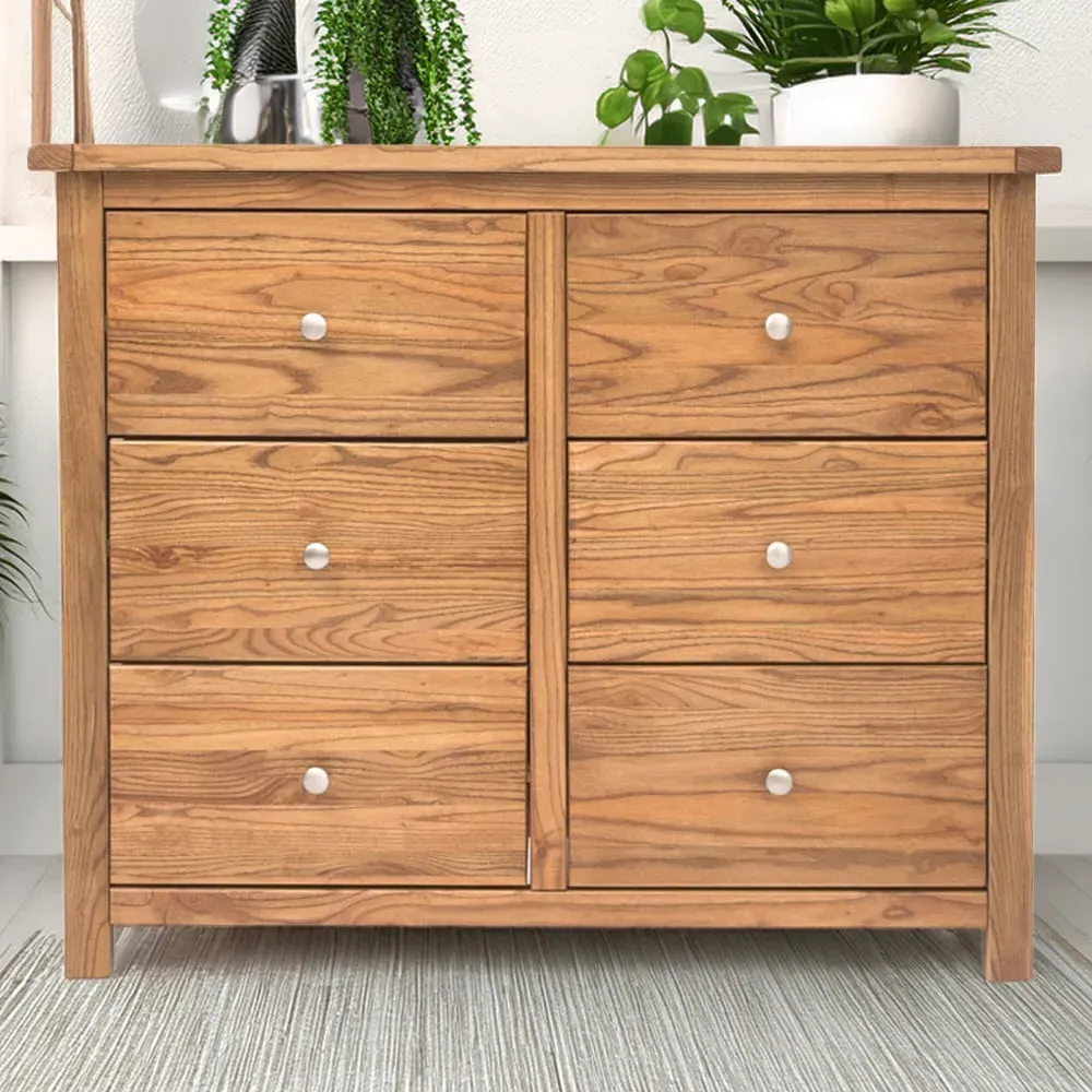 Trivento 6 Drawer Chest of Drawers - Brown, Wood image