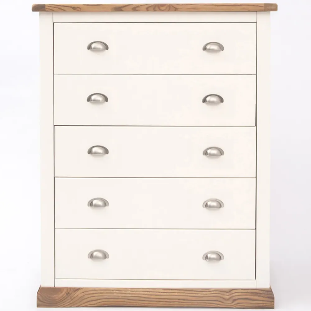 Tropea 5 Drawer Chest of Drawers - White