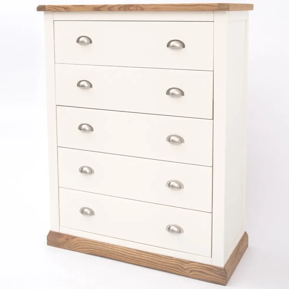 Tropea 5 Drawer Chest of Drawers - White