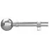 70-120cm Extendable Curtain Pole with Ball Finials - Silver, Metal