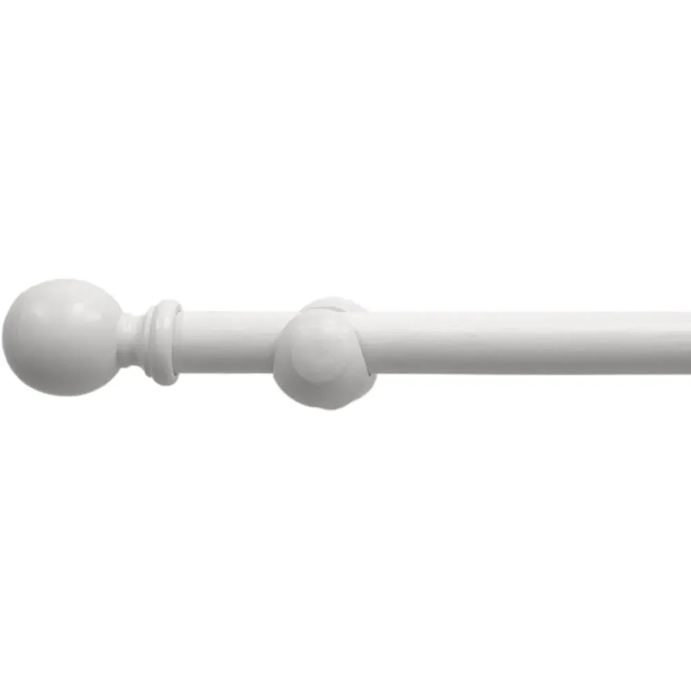 FX 120cm Eyelet Curtain Pole - White, Wood