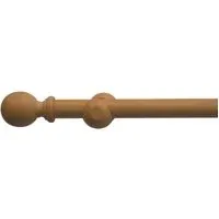 FX 200cm Eyelet Curtain Pole - Brown, Wood