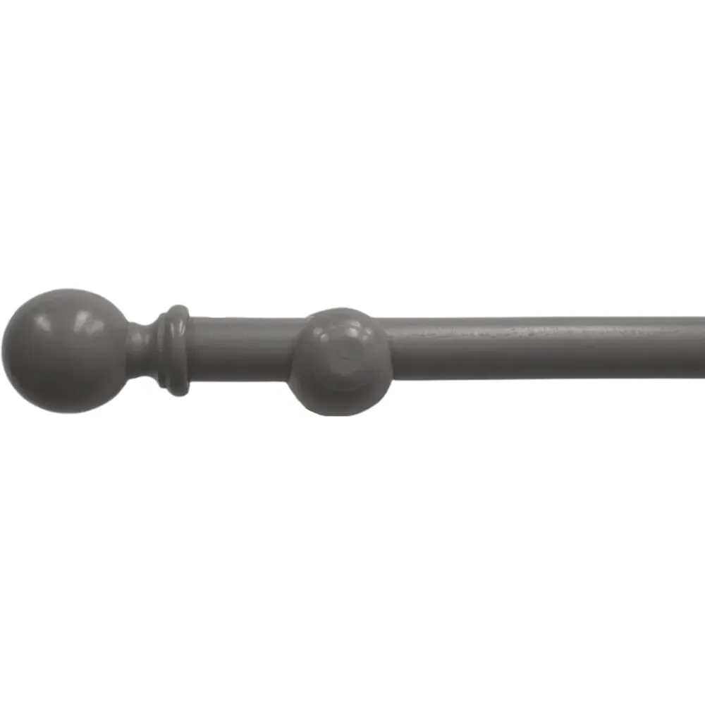 FX 200cm Eyelet Curtain Pole - Grey, Wood