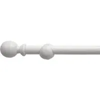 FX 200cm Eyelet Curtain Pole - White, Wood