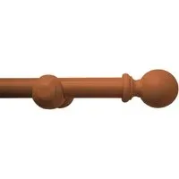 FX 240cm Eyelet Curtain Pole - Antique Pine, Wood