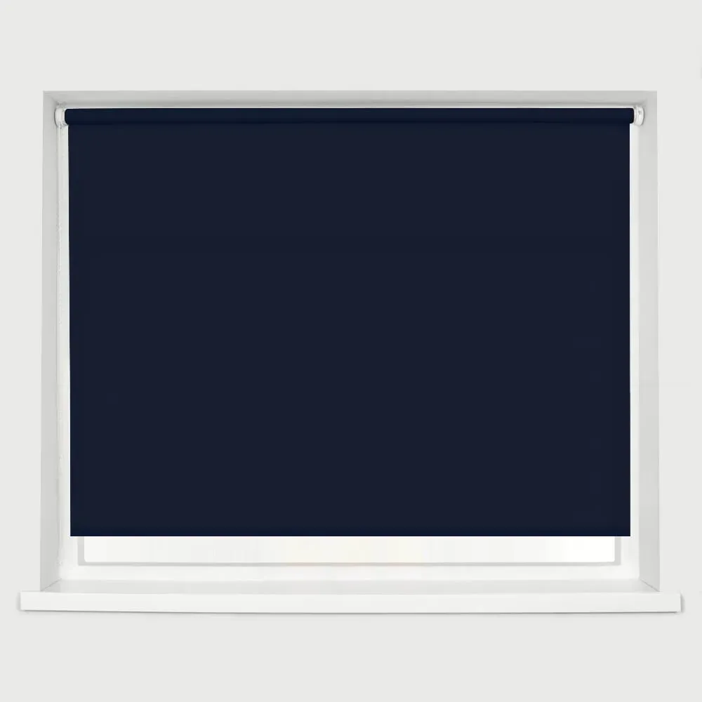Straight Edge Roller Blind - Navy
