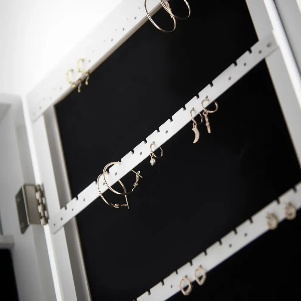 CARME Full Length Jewellery Mirror Cabinet - White