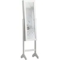 CARME Full Length Jewellery Mirror Cabinet - White