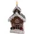 Gingerbread House LED Candle - Brown and White
