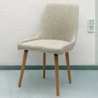 Set of 2 Dining Chairs - Brown, Flax Effect