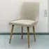 Set of 2 Dining Chairs - Brown, Flax Effect