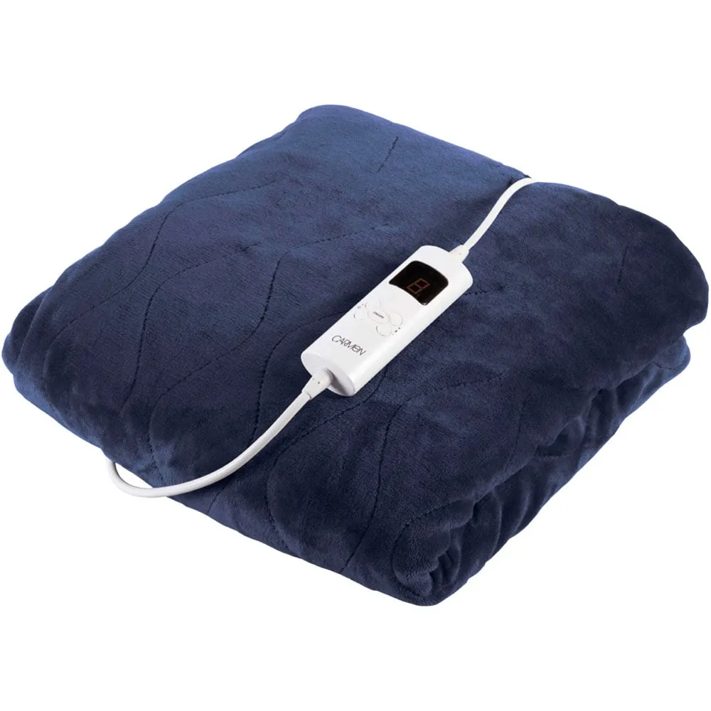 Electric Heated Throw Blanket - Blue, Fleece image