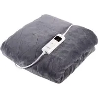Electric Heated Throw Blanket - Grey, Fleece