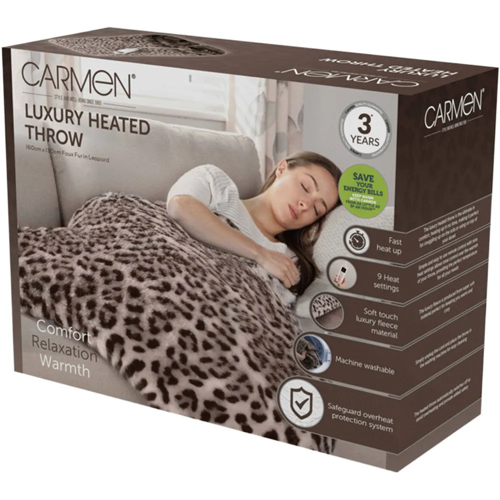 Electric Heated Throw Blanket - Multi, Fleece