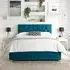 Boutique Double Ottoman Bed with Storage - Green, Velvet