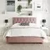 Boutique Double Ottoman Bed with Storage - Pink, Velvet