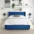 Utopia Small Double Ottoman Wing Bed with Storage - Navy, Velvet