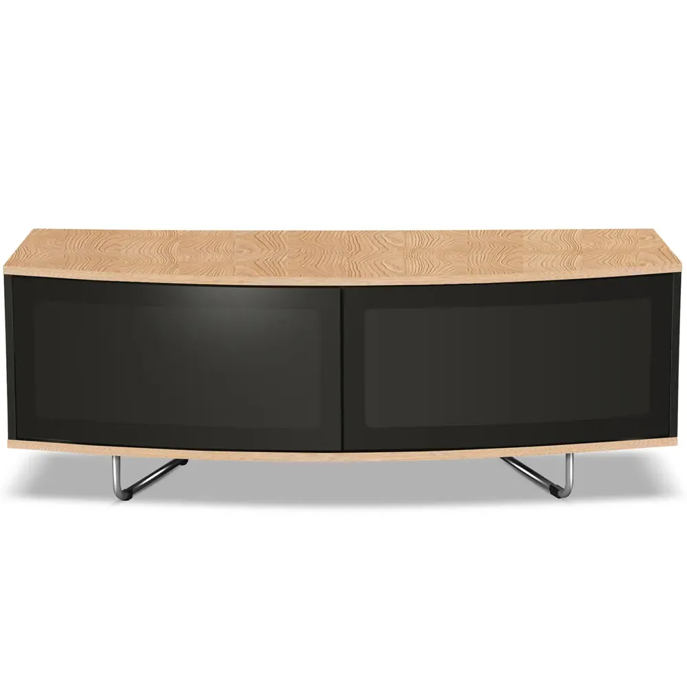 Caru D-Shaped 2 Door TV Unit - Black