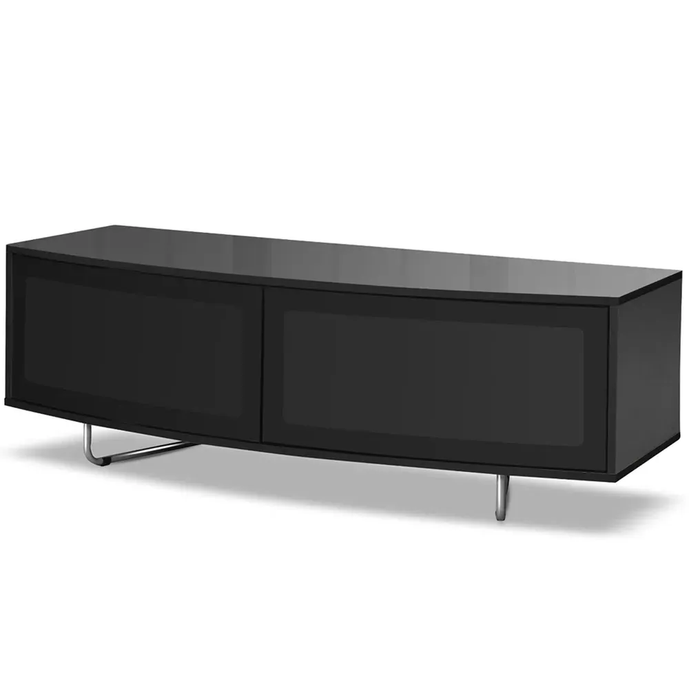 Caru D-Shaped 2 Door TV Unit - Black