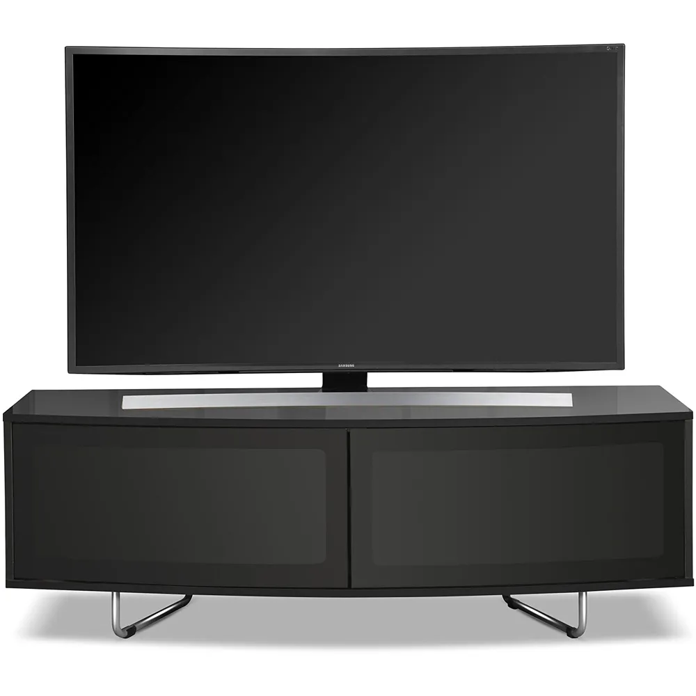 Caru D-Shaped 2 Door TV Unit - Black