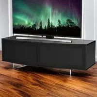 Caru D-Shaped 2 Door TV Unit - Black