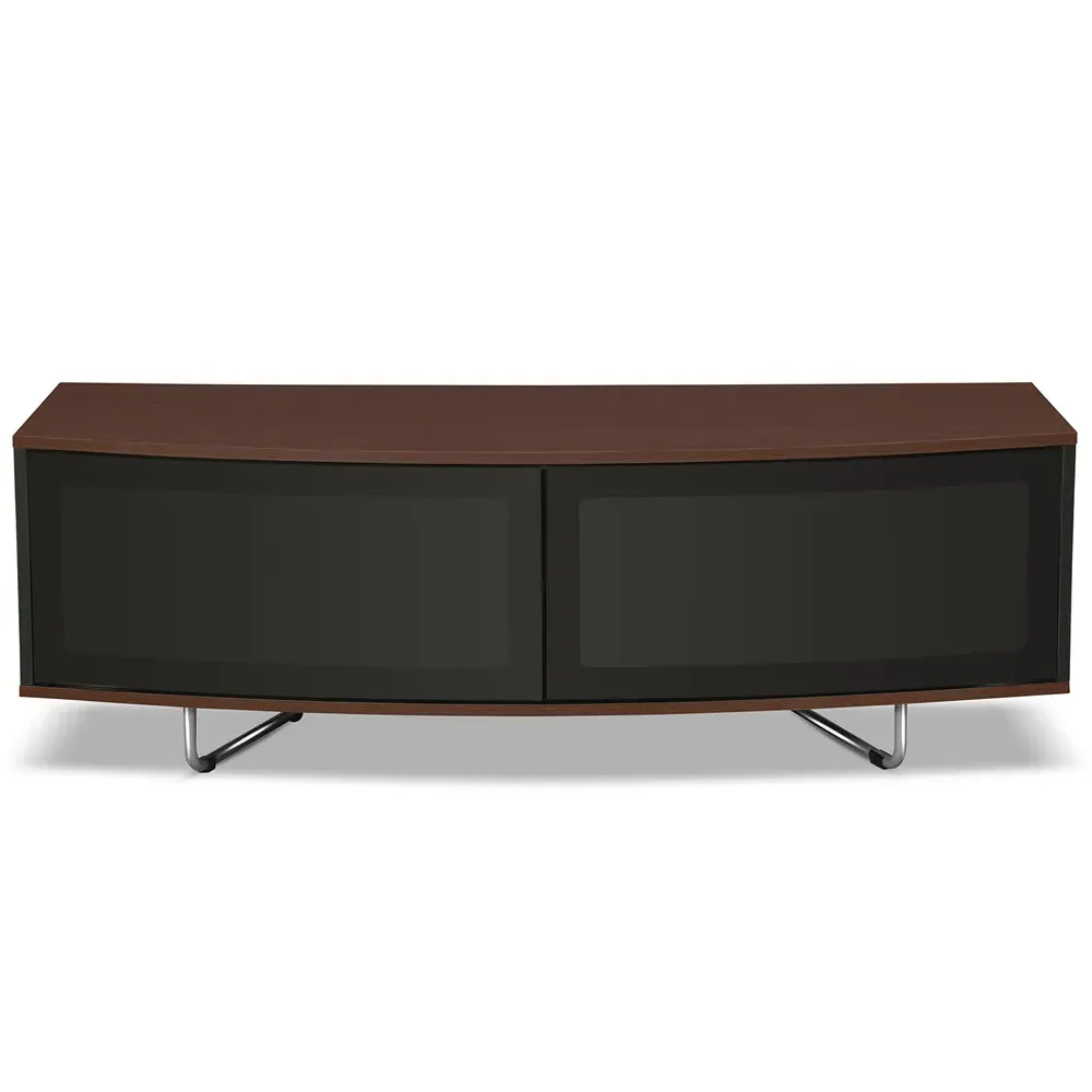 Caru D-Shaped 2 Door TV Unit - Black, Walnut