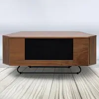 Hampshire Single Door TV Cabinet with 4 Shelves - Walnut