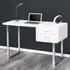 Harmonia 2 Drawer Computer Desk - White, Chrome