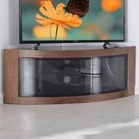 Pangea Corner TV Cabinet with Storage - Black Walnut