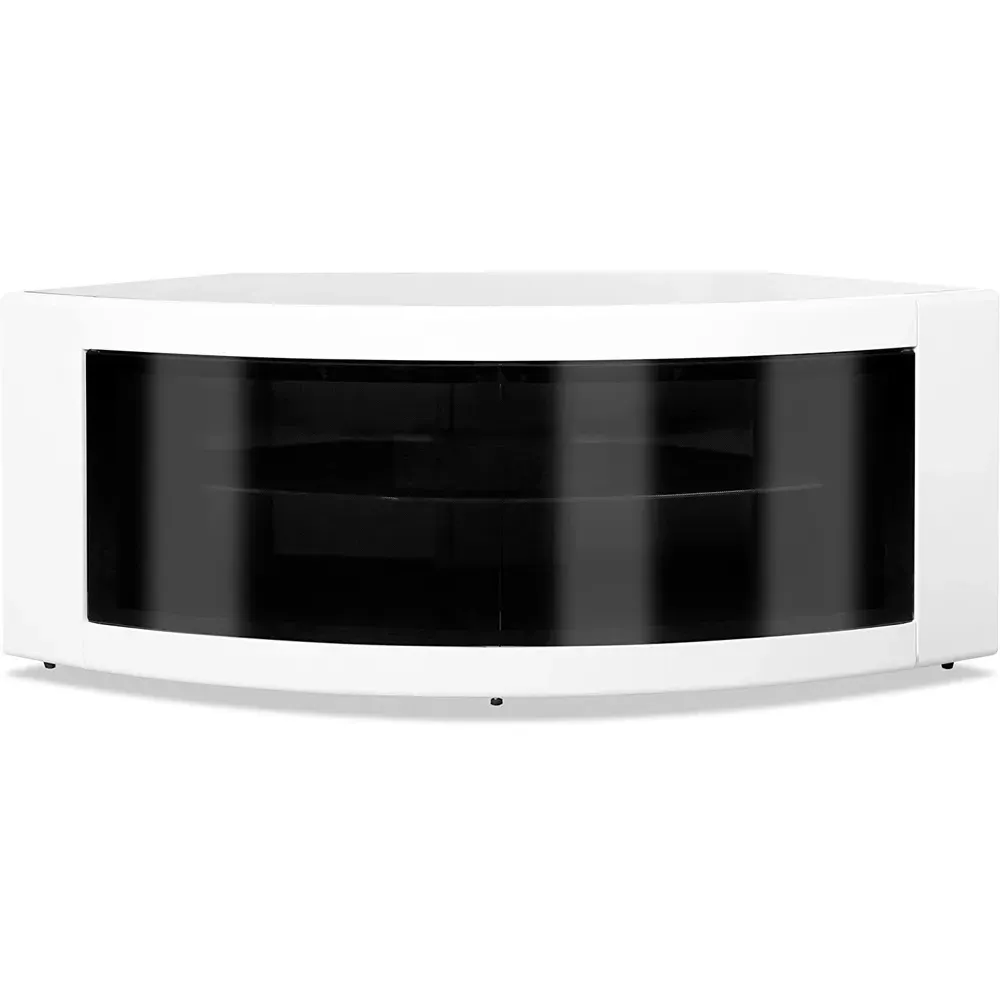 Pangea Corner TV Cabinet with Storage - Black, White