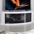 Pangea Corner TV Cabinet with Storage - Black, White