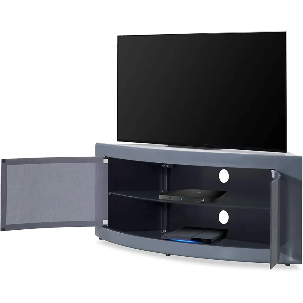 Pangea Corner TV Cabinet with Storage - Grey
