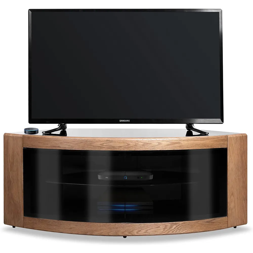 Pangea Corner TV Cabinet with Storage - Oak