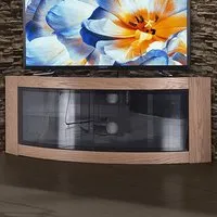 Pangea Corner TV Cabinet with Storage - Oak