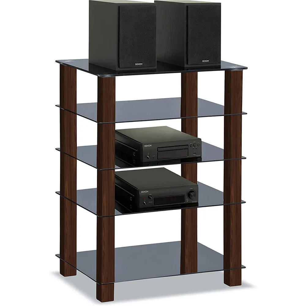 Trinity 5 Shelf TV Unit - Black, Walnut