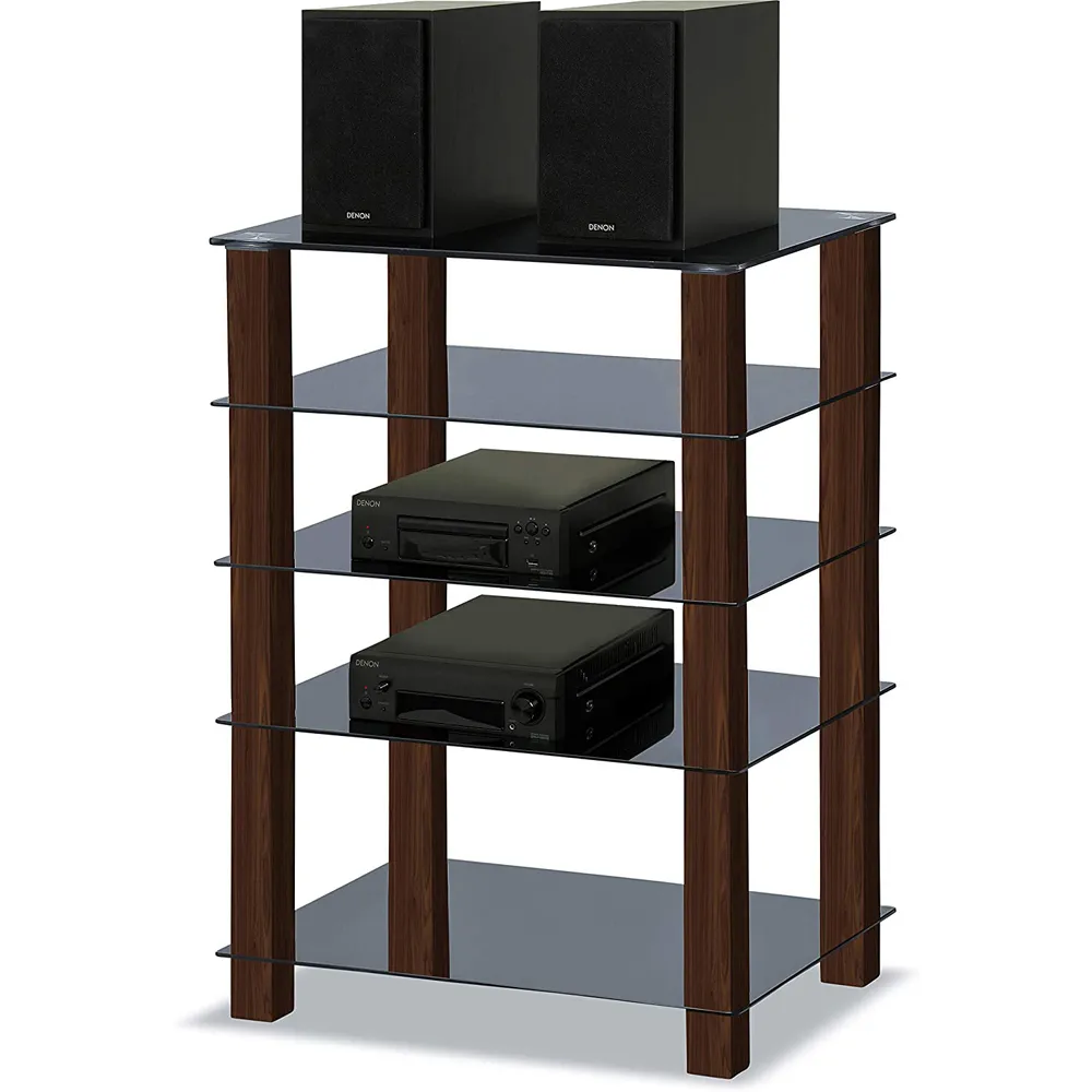 Trinity 5 Shelf TV Unit - Black, Walnut